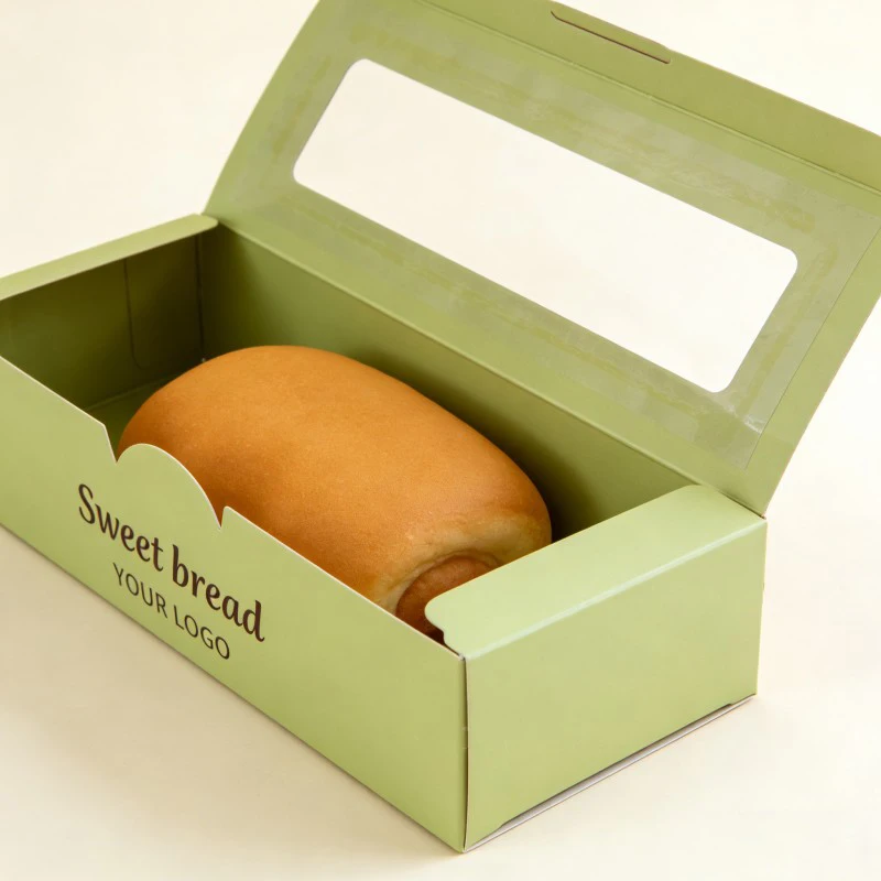 Scatola riutilizzabile per ciambelle, di grado alimentare ed ecologica, personalizzabile, biodegradabile ed ecologica, per biscotti, con finestra, scatola per dolci e biscotti