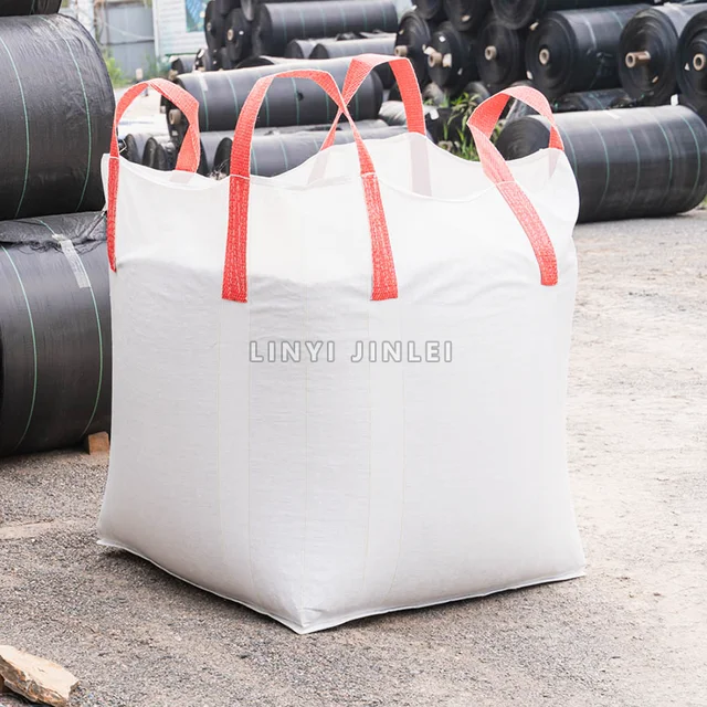 Best Selling 1000Kg Jumbo Bulk Sand Bag Virgin PP Fibc Breathable Flat Bottom Jumbo Bags 2 Ton Virgin PP Bag for Discharge