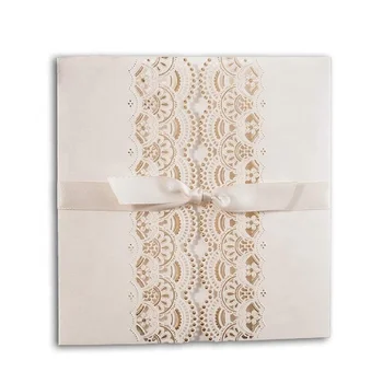 Embossed & white laser cut invitations sets for wedding and birthday party occasions