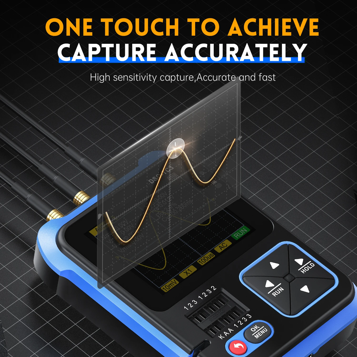 FNIRSI DSO-TC3 3in1handheld Oscilloscope Transistor Tester Multi-function Multimeter Diode Voltage Portable Digital Oscilloscope