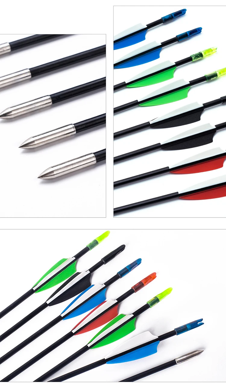 6mm Fiberglass Arrow,Archery Bulk Shooting Recurve Bows Practice Arrows