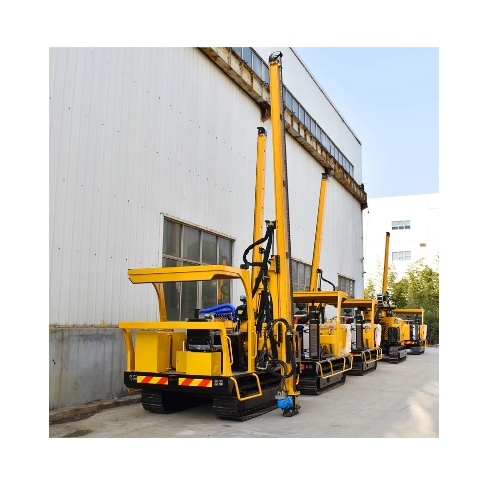 Solar Panel Pile Ramming Machine, Hydraulic Pile Drivers Photovoltaic Vibro Hammer Pile Driver/