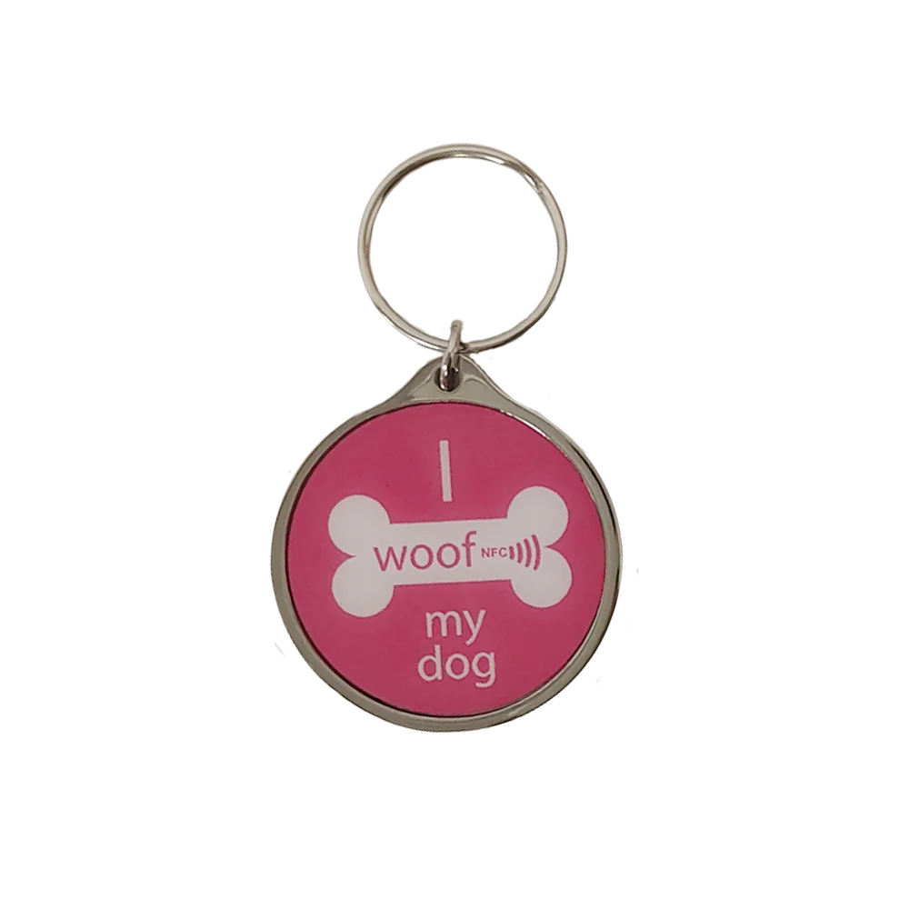 TagWorks® Elegance Collection Chrome Bone Personalized Pet ID Tag