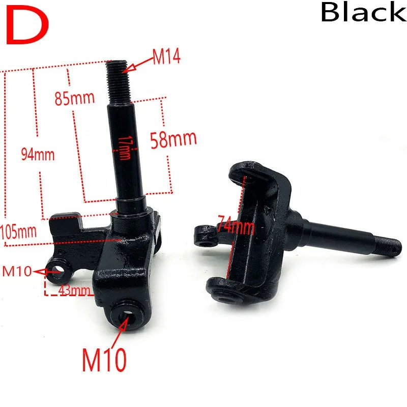 ATV Steering Strut Knuckle Spindles Fit for Chinese 50cc 70cc 90cc 110cc 125cc 150cc 200cc 250cc Go Kart ATV Bike Parts