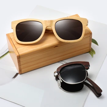 CONCHEN 2024 High Quality newest Retro glasses Hot Mirror Wooden Sunglasses Custom Logo Polarized Wooden Bamboo Sunglasses