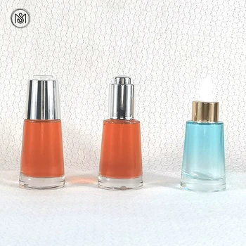 New Product Luxury Empty Transparent Round 30 Ml Glass Dropper Bottle