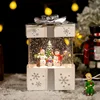 Large white gift box snowman