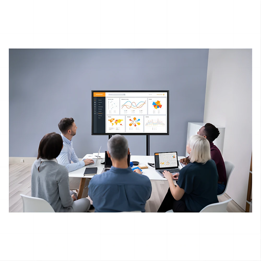 Android 13 Interactive Whiteboard  75 Inch Smart Portable Board for School Touch Screen TV with TYPE C