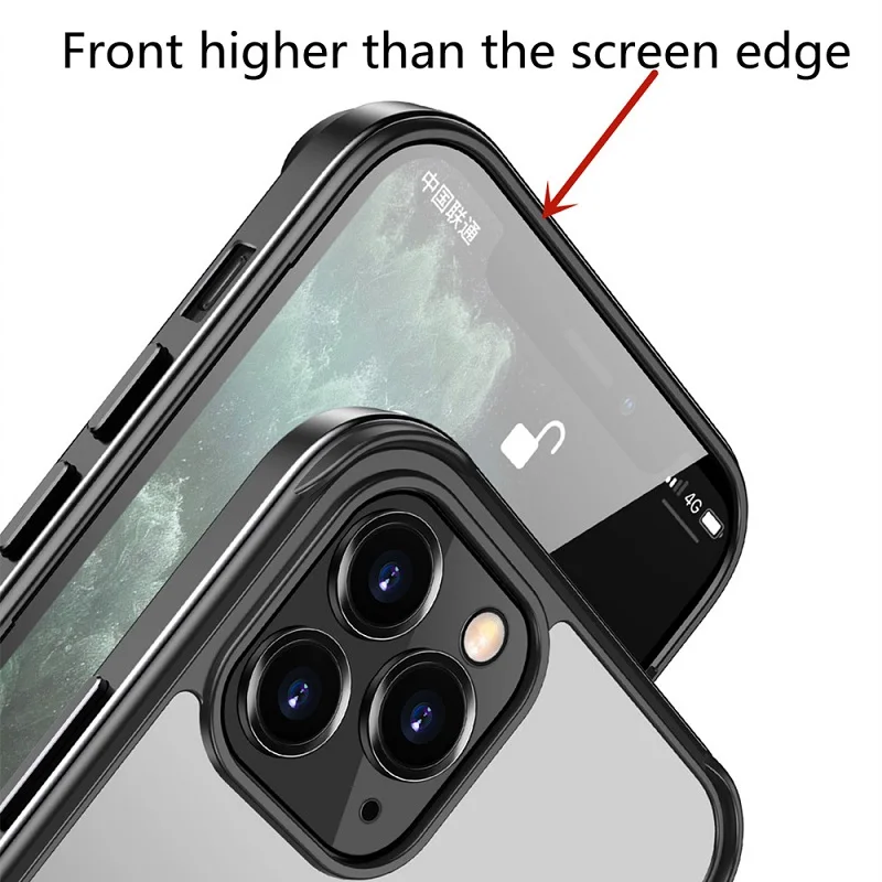 iPhone - ()MASUDA SULADA HD Nano Glass Metal Frame Case for Iphone 14 Pro Max