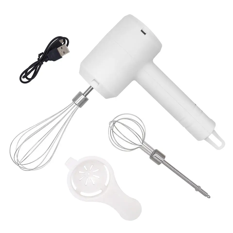 1Pc Mini Portable Kitchen Electric Hand Whisk Mixer Egg Beater Plastic  Blender