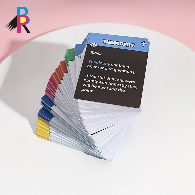 New Design Custom Box Packaging Glossy Laminated Full Color Cards Deck Printing Custom Cards-Made Cardboard Art Paper Coated