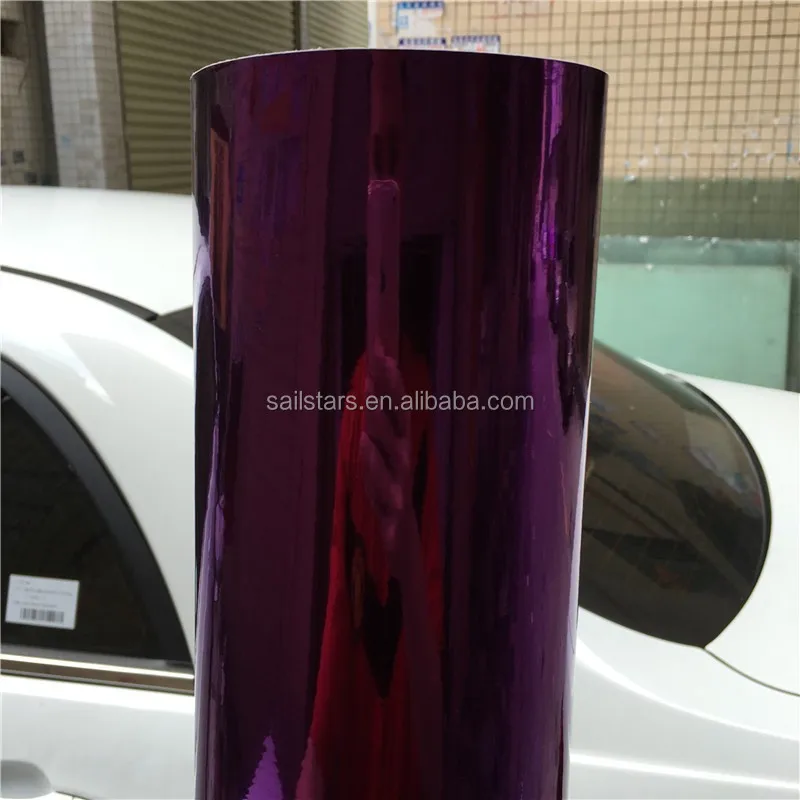 Envoltura De Vinilo Púrpura Brillante De 3 Capas, Envoltura De Papel De  Aluminio Brillante Para Coche