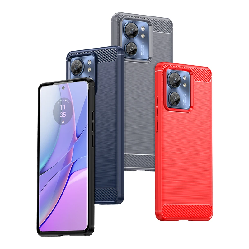 For Motorola Edge 40 EDGE40 PRO G Power G Stylus 4G 2023 Case Soft Silicone Carbon Fiber Shield Protective Case for SAMSUNG