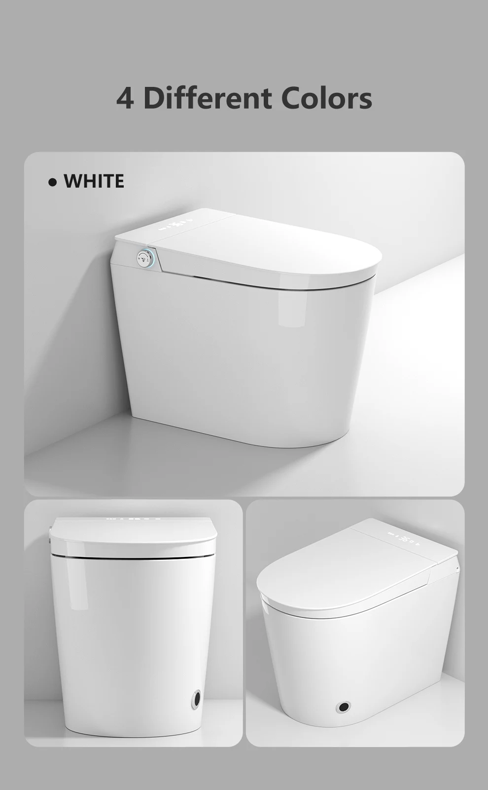 Modern Design Automatic Bathroom Toilet Bowl Auto Open Sensor Flush ...