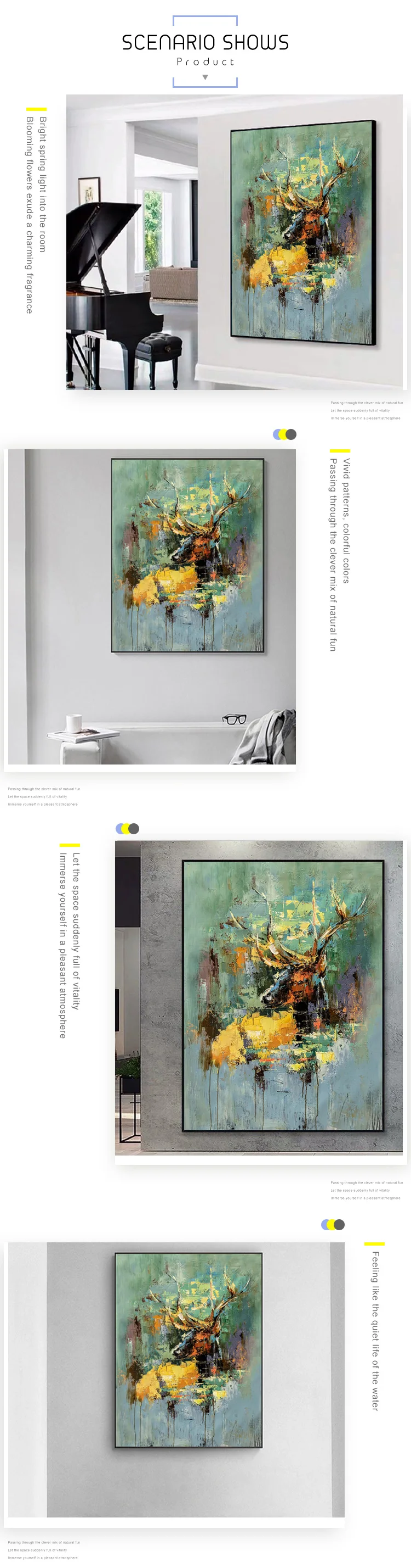 Decor Modern Canvas Painting Abstract Art Wall Pictures Wall Art Living Room Painting Oil Art  Decoration