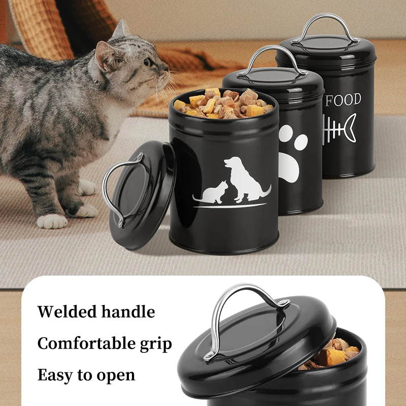 Factory Direct Sale Durable Galvanized Iron Storage Containers Set of 4 for Pet Clothes and Pet Food