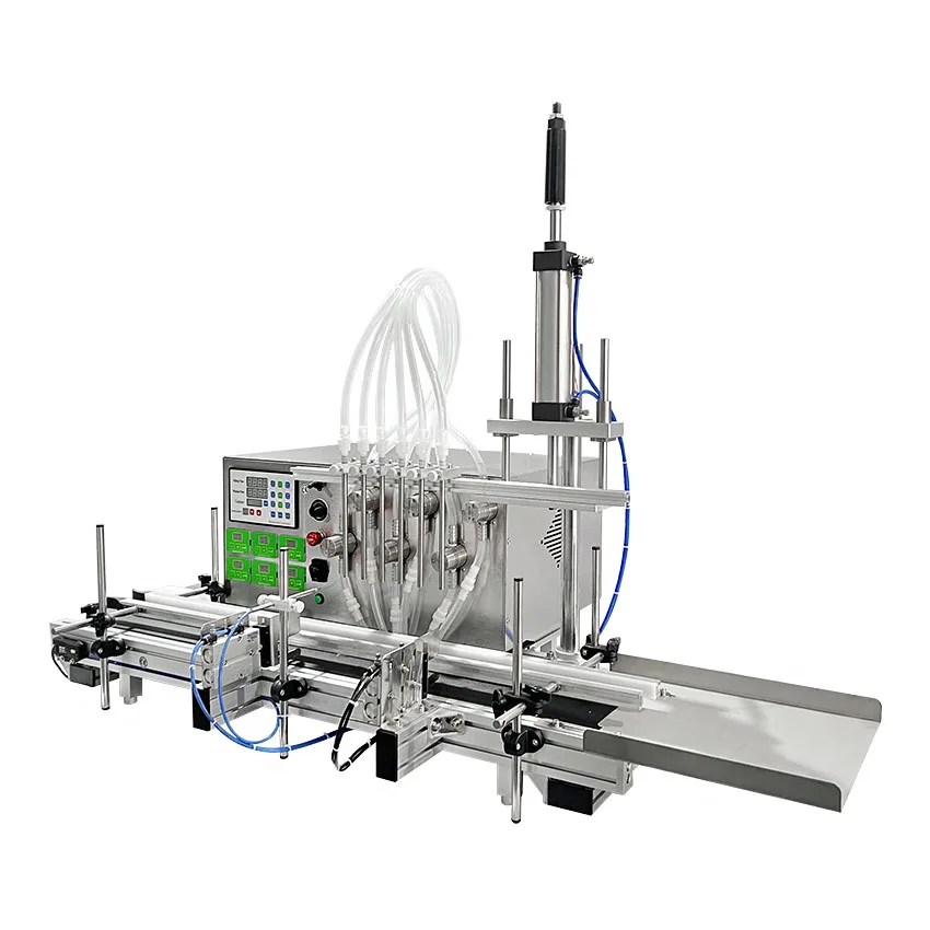 DOVOLL Automatic Magnetic Pump Bottle Water Packing Paste Liquid Filling Machine With Conveyor and Sensor for Perfume