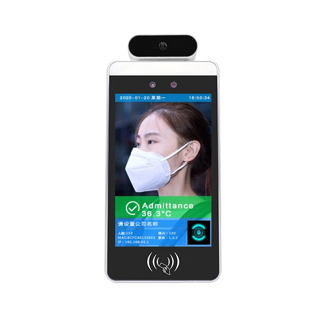 Wireless Facial Recognition Access Control and Time Attendance 8 Inches 3D Face Recognition Biometric Device With Thermal Camera