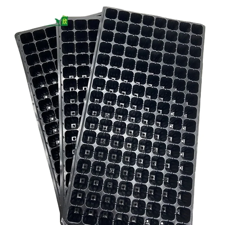 128 ячеек, полистироловый черный пластиковый поднос для домашнего сада