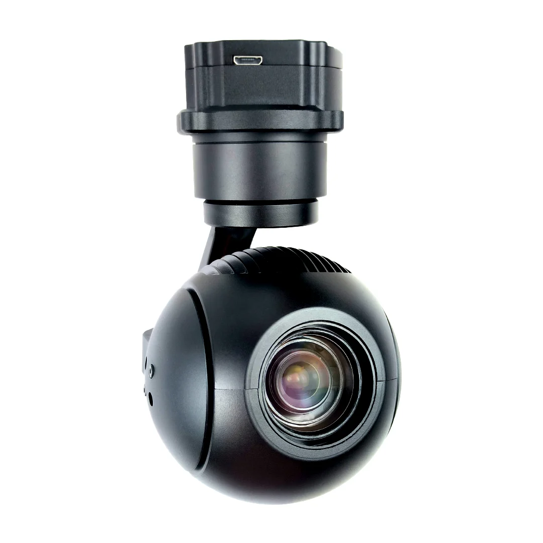 DIY10S90 TOPOTEK IRCUT 10x Optical Zoom 1080P HD Network UAV/Drone Camera  3-Axis Gimbal Memory Card Data Storage AI Surveillance