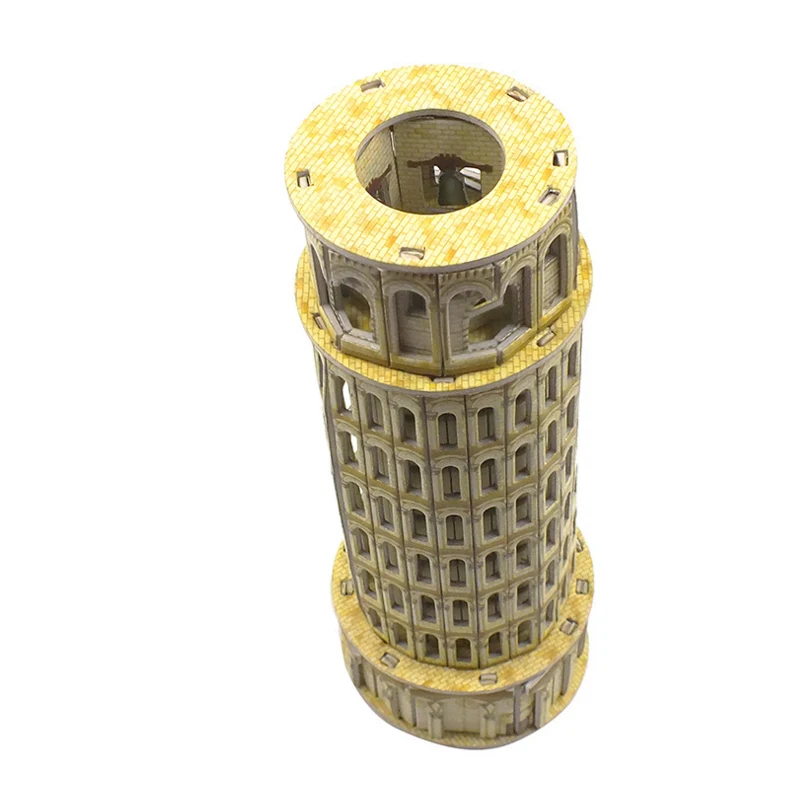Famous Building Model Leaning Tower of Pisa Puzzle 3D Customize  Paper Puzzle  Educational DIY Toys