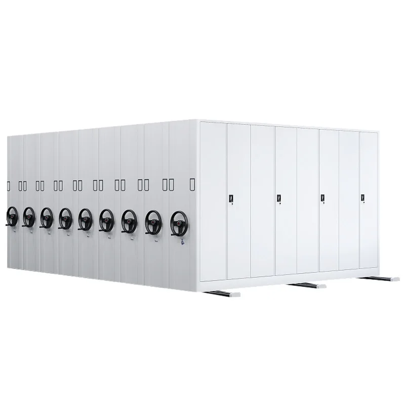 Customize Steel Manual Hanging Storage System Library Mechanical Movable Compact Shelves Mobile File Compactor