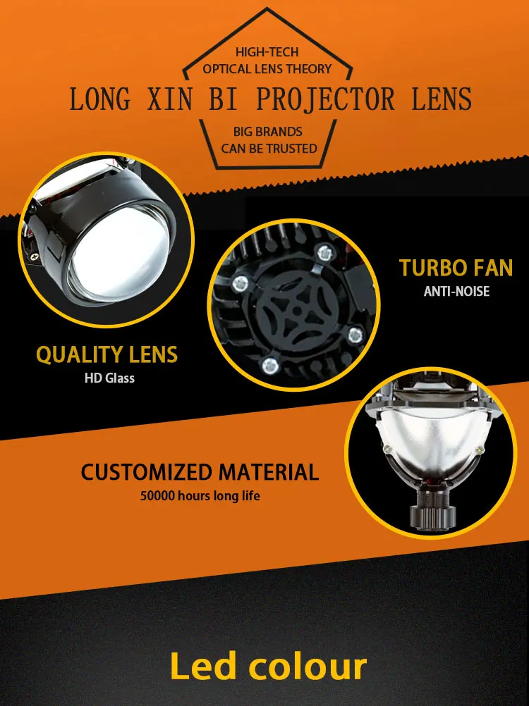 Inch Bifocal Lens Led Car Lamp Led Projector Headlights Double Lamp