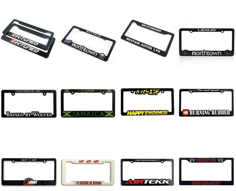 Sell PLAIN BLACK METAL LICENSE PLATE FRAME CAPS-Fits ACURA LEXUS INFINITI TOYOTA GMC In City Of - Foto 6