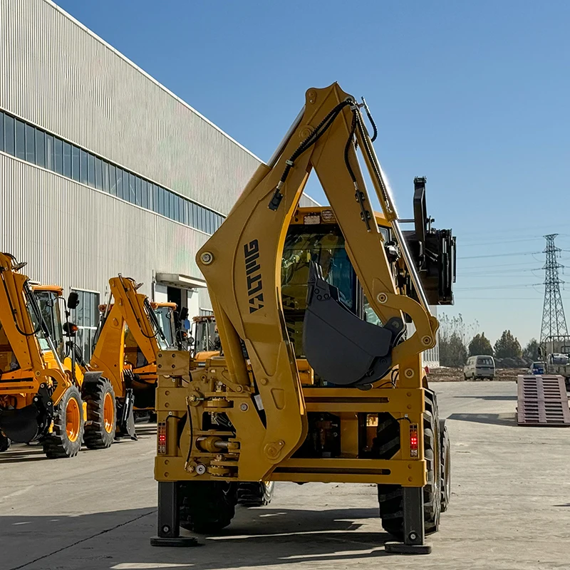 Loader Machine  BLT388 Backhoe Excavator Loader 4wd 2500kg 2.5t Backhoe Loader With AC Cabin