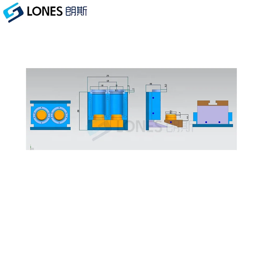 LS-A2 Fully Automatic PET Jar Blowing Machine 10ML-2L Big Mouth Jar Can Bottle Maker 2000BPH Preform Loader PLC Core PP
