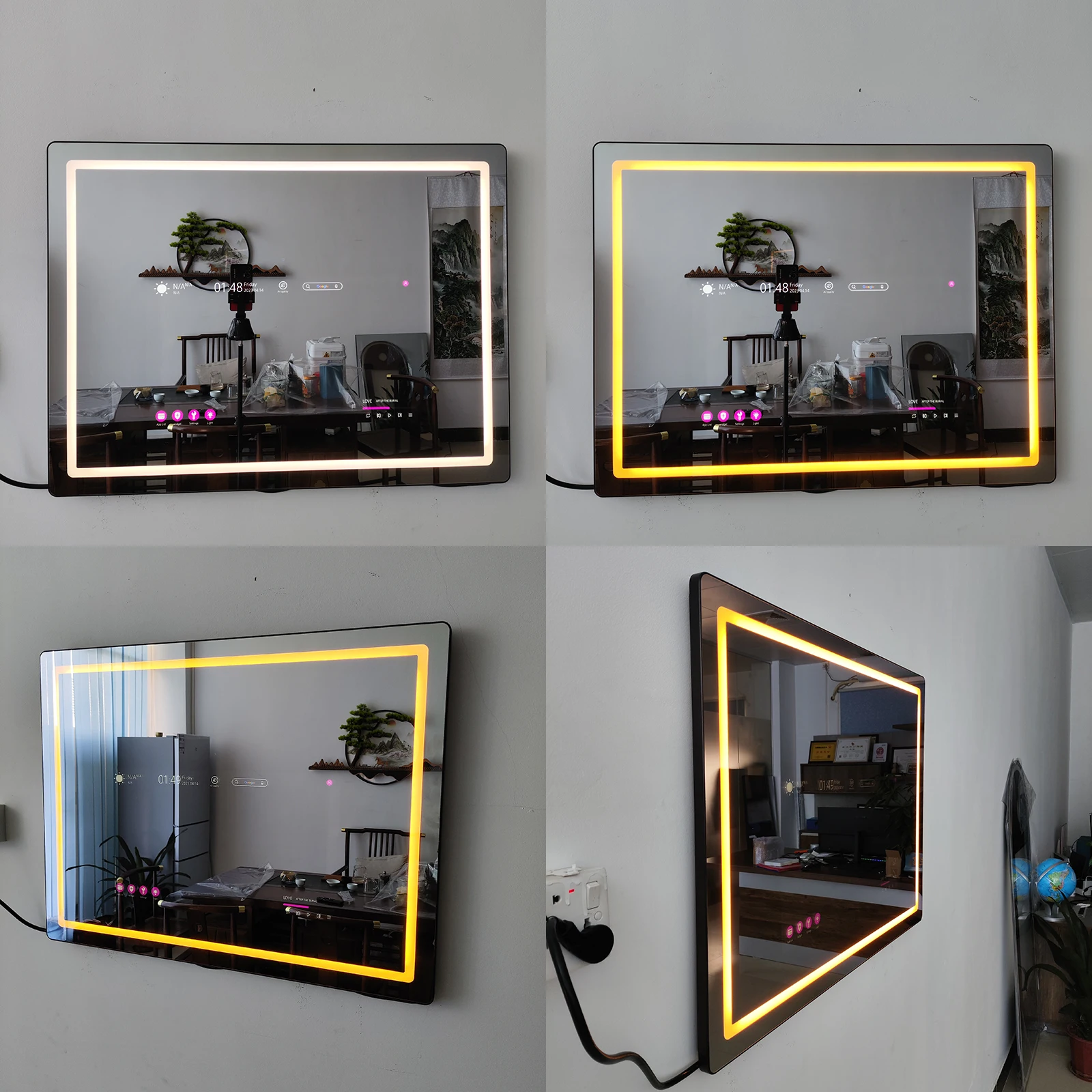 Wholesale Hotel Bathroom Smart Led Salon Mirror Magic Android Tv Mirror