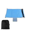blue drawstring bag