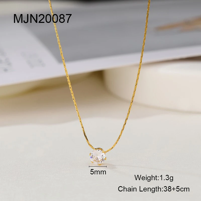 Micci Custom18k Gold Plated Stainless Steel Jewelry 4mm Lab Grown ...