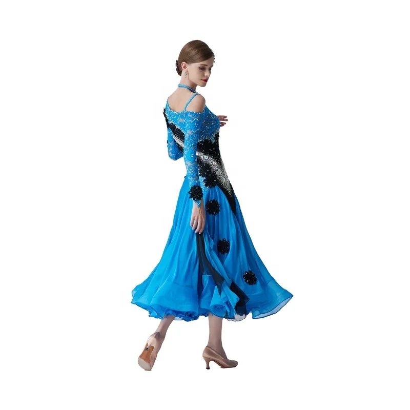 B-19428 Professional Customized Women Ballroom Smooth Waltz Latin Dance  Dress High-end Modern Evening Dresses for Competition