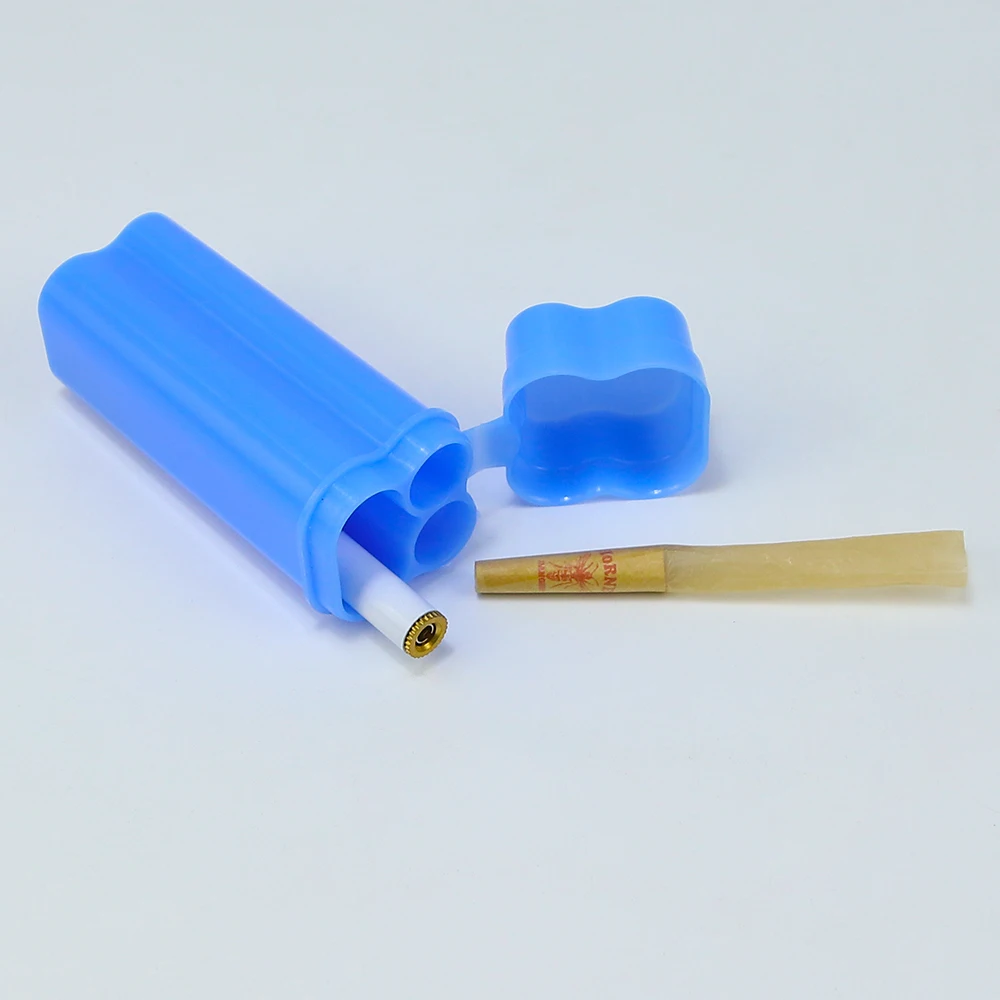 Portable Plastic Cigar Tubes Travel Case Humidor Pocket Cigar Case With