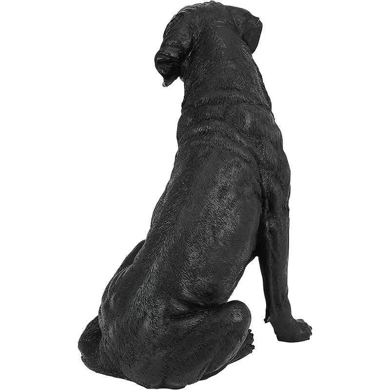 product wholesale custom resin animal statue for home decor resin resin pet dog statue polyresin black labrador animal figurine-7