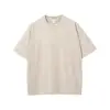 เสื้อยืดสีแอปริคอท น้ำหนัก 230 กรัม ผ่านการซักและทำลุคขาด
