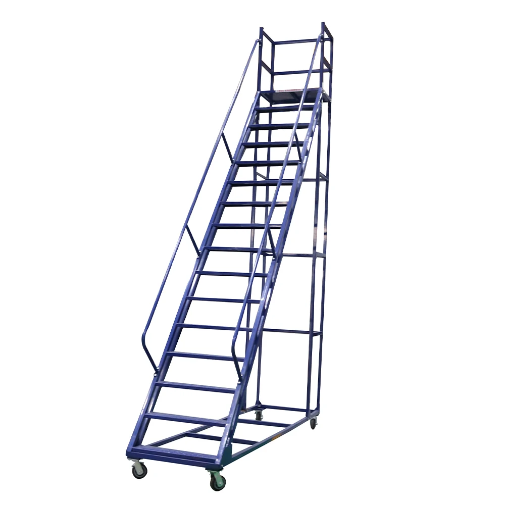 Warehouse Universal 9 Step Platform Ladder Commercial Ladder On Wheels