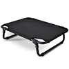 Black foldable iron frame bed