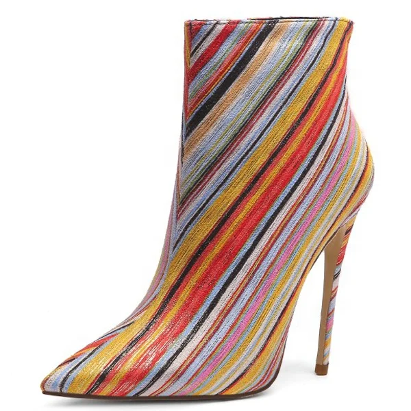 colorful ankle booties