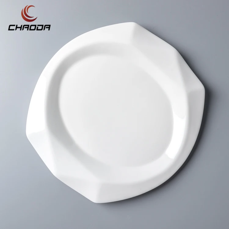 8-12 Inch Factory Stocked Bulk White Ceramic Dinner Plates Crockery  Porcelain Dinner Plate Sell Cheap Ceramic Plates