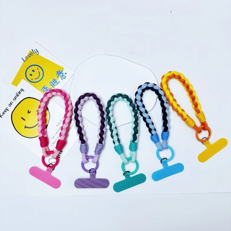 product laudtec custom logo multi color nylon mobile phone lanyard cute universal phone rope for iphones mobile with customized design-3