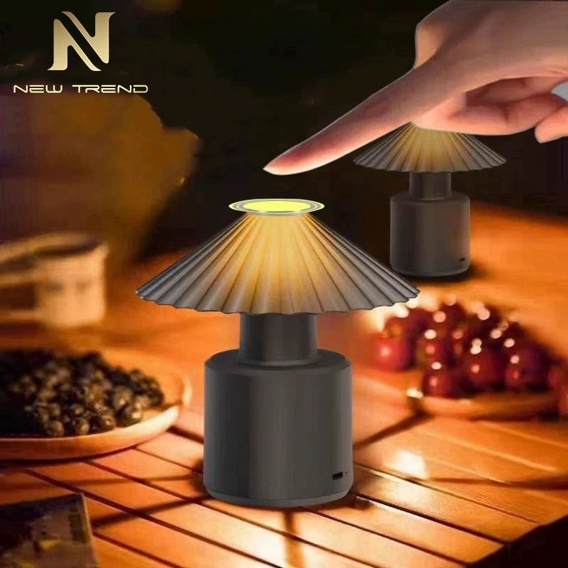 DXZP06 Modern Indoor Decoration ABS Night Light Home Bar Party Touch Dimming LED Rechargeable Table Lamp
