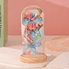 7 carnations pink blue