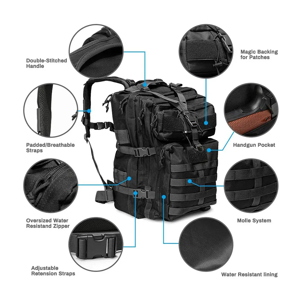 Oleaderbag Assault Utility Backpack Assault Bag Waterproof Assault Bag Travel Hunting Backpack