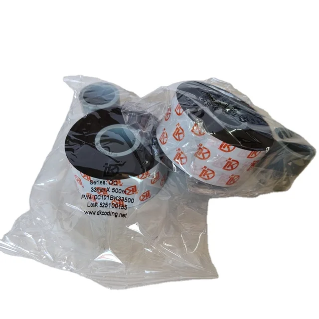 DC101BK 33mm*500m Dikai D03S D05S D03S+ Thermal Transfer Coding Machine Ribbon TTO Thermal Transfer Printer Ribbon TTO Ribbon