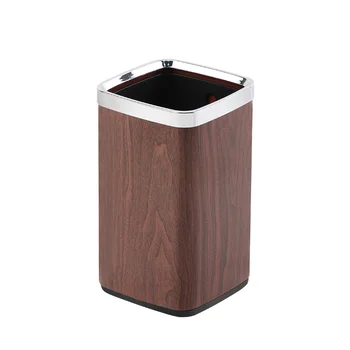 12L Small Square Stainless Steel Trash Can with Durable Lid Easy Kitchen Office Hotel Garbage Bin Household Capacity 5L