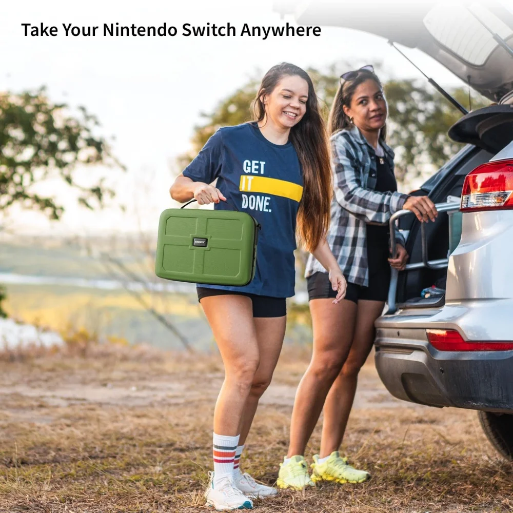 Luxury Green Hard Shell Storage Case  Switch for Nintendo Switch Series Game Accessories Daily Carrying Travel Bag supplier