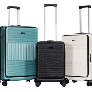 New Arrival Custom Large Capacity 3-Pcs ABS PC Suitcases Set Easy to Carry and Stylish Luggage