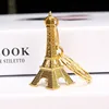 Metal keychain, Eiffel Tower, gold